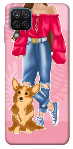 Чехол itsPrint Girl and corgi для Samsung Galaxy A12