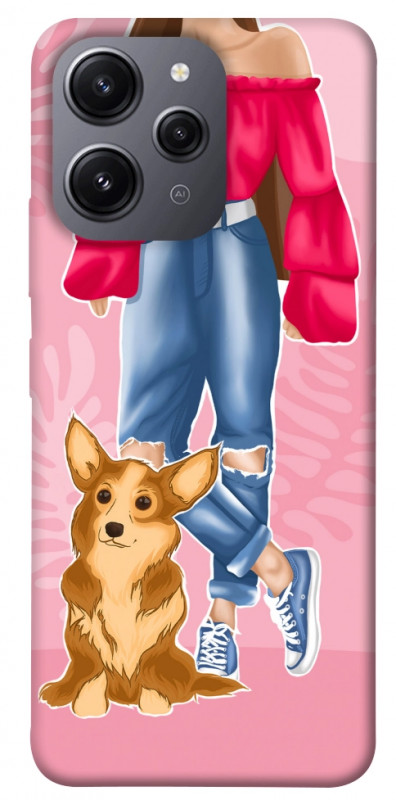 Чехол itsPrint Girl and corgi для Xiaomi Redmi 12, lifestyle, купить оптом с доставкой
