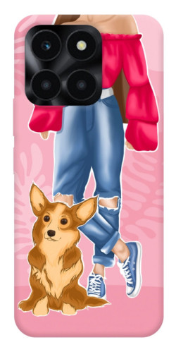 Чехол itsPrint Girl and corgi для Huawei Honor X6a