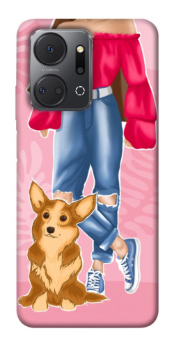 Чехол itsPrint Girl and corgi для Huawei Honor X7a