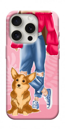 Чехол itsPrint Girl and corgi для Apple iPhone 16 Pro Max (6.9")