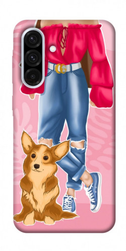 Чехол itsPrint Girl and corgi для Samsung Galaxy A36 5G