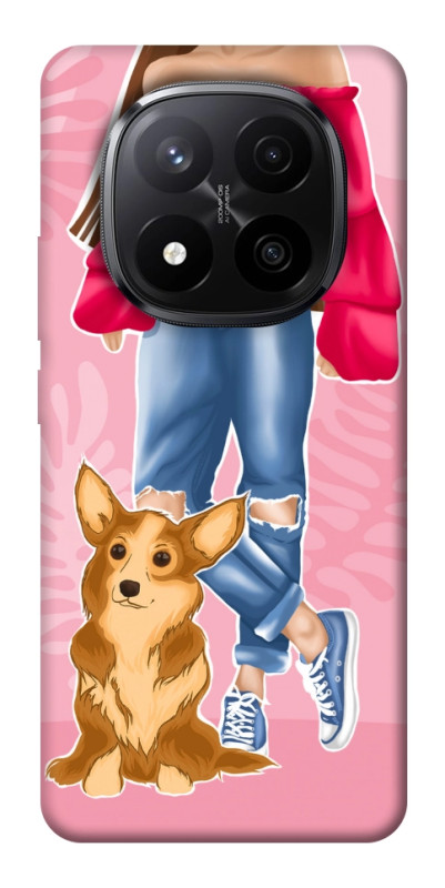Чехол itsPrint Girl and corgi для Xiaomi Redmi Note 14 Pro+ 5G, lifestyle, купить оптом с доставкой