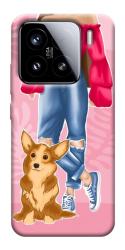 Чехол itsPrint Girl and corgi для Xiaomi 15