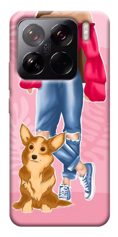 Чехол itsPrint Girl and corgi для Xiaomi 15 Pro, lifestyle, купить оптом с доставкой