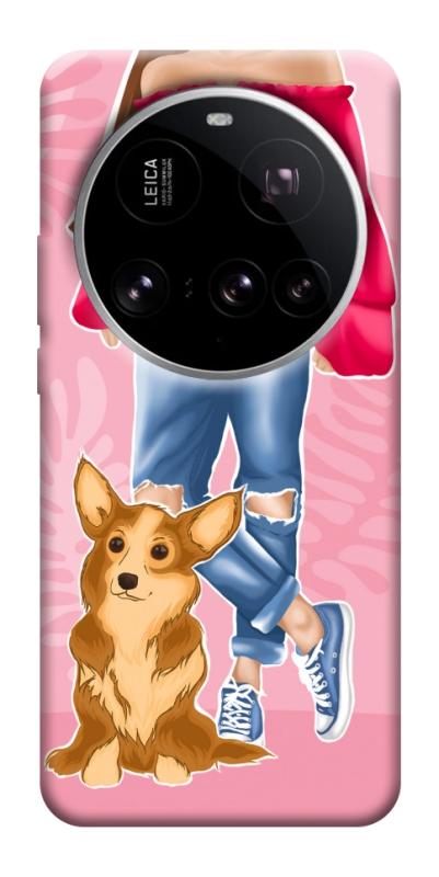 Чехол itsPrint Girl and corgi для Xiaomi 15 Ultra, lifestyle, купить оптом с доставкой