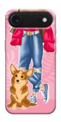 Чехол itsPrint Girl and corgi для Apple iPhone 17 Air (6.5")