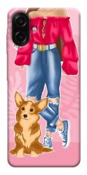 Чехол itsPrint Girl and corgi для Samsung Galaxy A07
