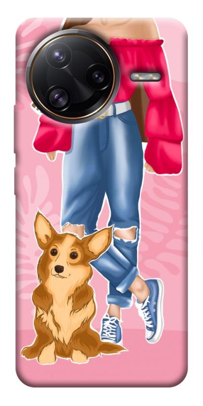 Чехол itsPrint Girl and corgi для Xiaomi Poco F7, lifestyle, купить оптом с доставкой