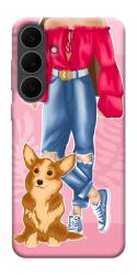 Чехол itsPrint Girl and corgi для Samsung Galaxy S25 FE