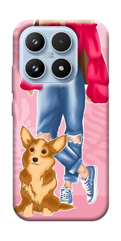 Чехол itsPrint Girl and corgi для Xiaomi 17 Pro, lifestyle, купить оптом с доставкой