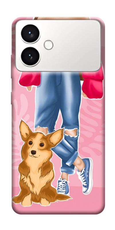 Чехол itsPrint Girl and corgi для Samsung Galaxy S26+, lifestyle, купить оптом с доставкой