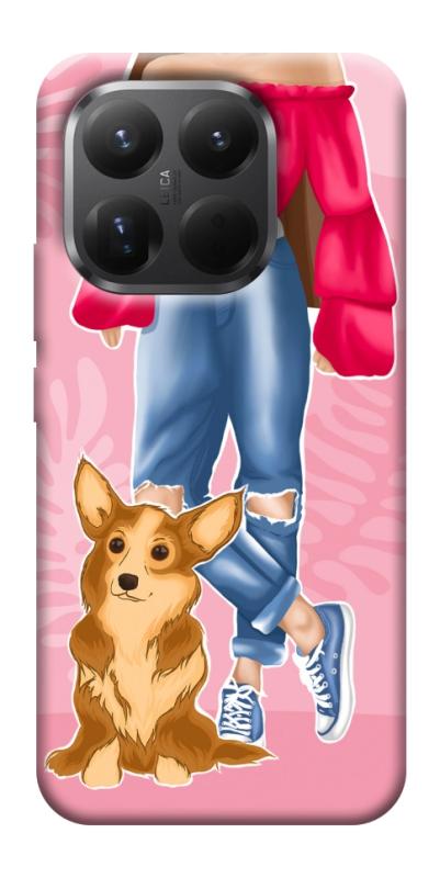 Чехол itsPrint Girl and corgi для Xiaomi 15T Pro, lifestyle, купить оптом с доставкой