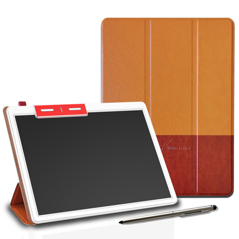 Планшет для малювання LCD color blocked 10,1 дюймів with leather case на малюнкі №1