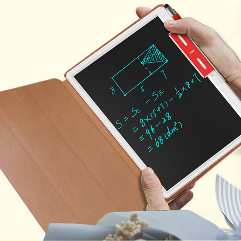 Планшет для малювання LCD color blocked 10,1 дюймів with leather case на малюнкі №4