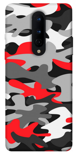 Чехол itsPrint Красно-серый камуфляж для OnePlus 8