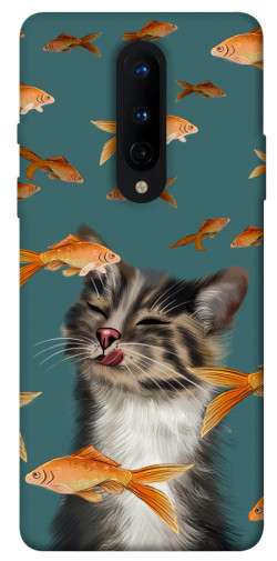 Чехол itsPrint Cat with fish для OnePlus 8