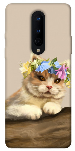 Чехол itsPrint Cat in flowers для OnePlus 8