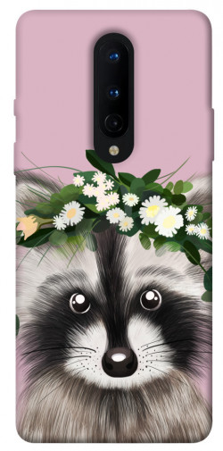 Чехол itsPrint Raccoon in flowers для OnePlus 8