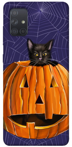 Чехол itsPrint Cat and pumpkin для Samsung Galaxy A71