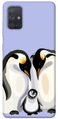 Чохол itsPrint Penguin family для Samsung Galaxy A71