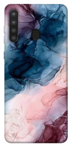 Чохол itsPrint Рожево-блакитні розводи для Samsung Galaxy A21