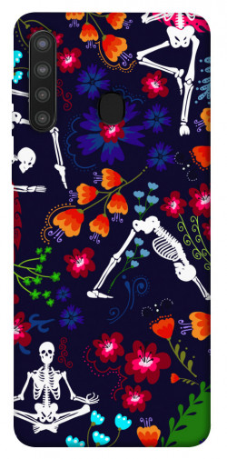 Чехол itsPrint Yoga skeletons для Samsung Galaxy A21
