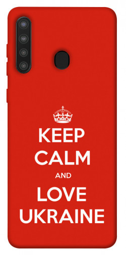 Чохол itsPrint Keep calm and love Ukraine для Samsung Galaxy A21