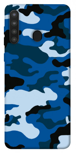 Чохол itsPrint Синій камуфляж 3 для Samsung Galaxy A21