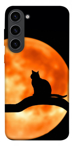 Чехол itsPrint Кот на фоне луны для Samsung Galaxy S23
