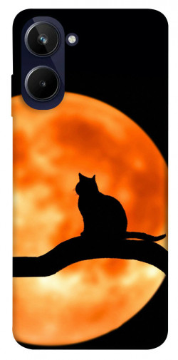 Чехол itsPrint Кот на фоне луны для Realme 10 4G