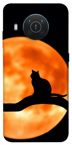 Чехол itsPrint Кот на фоне луны для Nokia X10 / X20