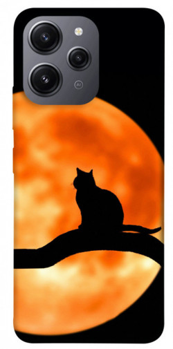 Чехол itsPrint Кот на фоне луны для Xiaomi Redmi 12