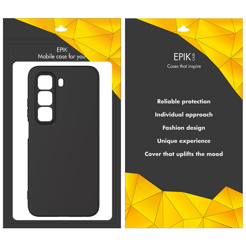 Чехол TPU Epik Black Full Camera для Infinix Hot 50 4G | С полной защитой камеры на картинке №2