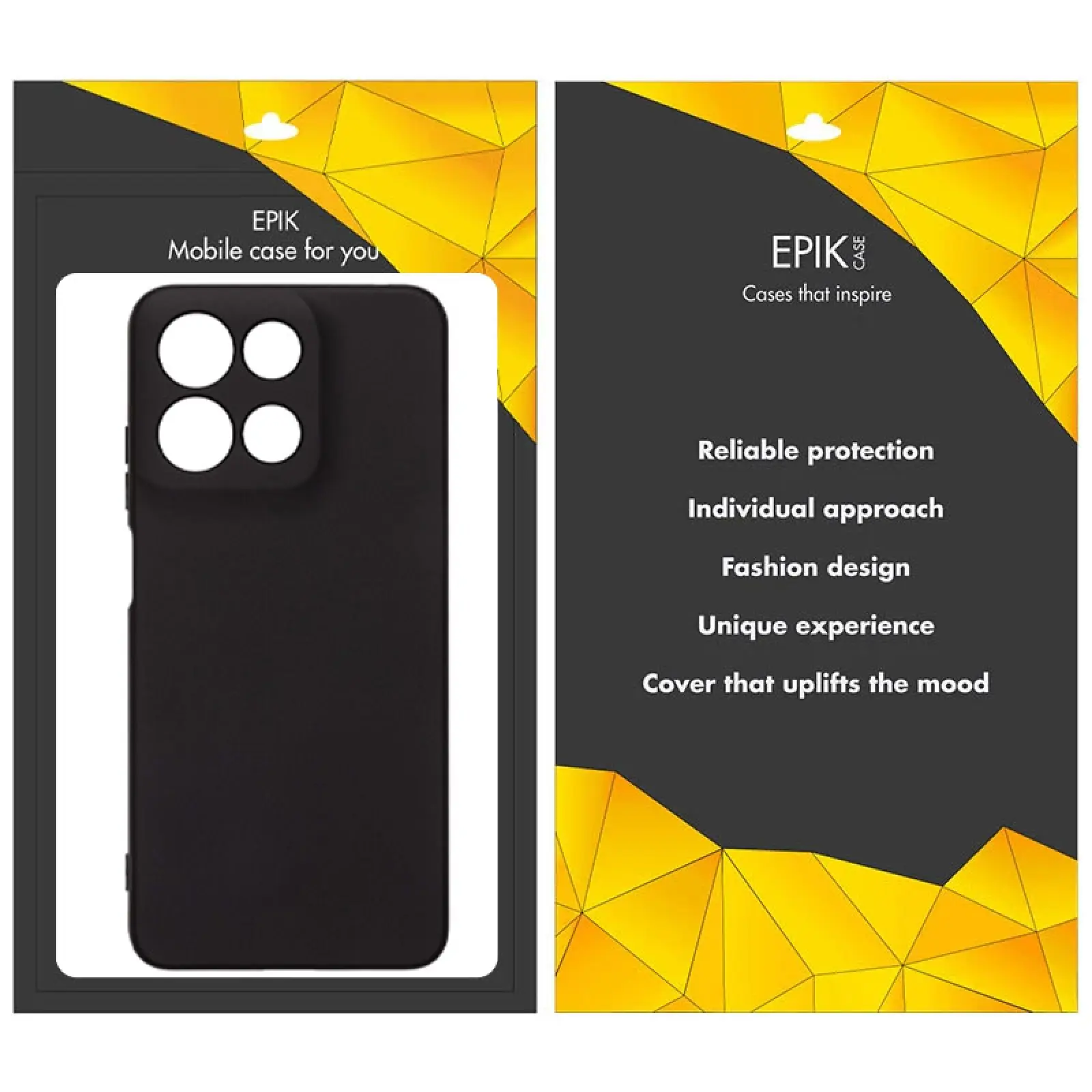 Чехол TPU Epik Black Full Camera для TECNO Spark 30 Pro (KL7), Черный 1, TPU, купить оптом с доставкой