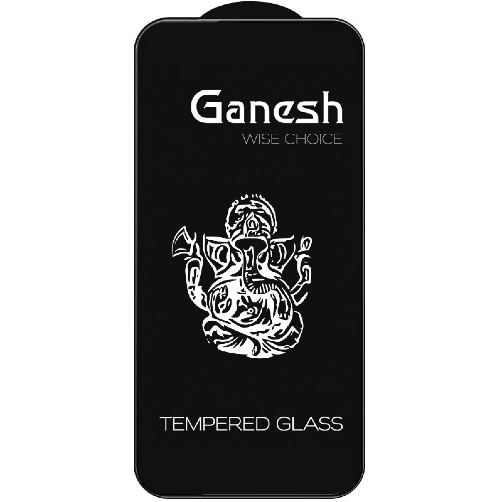 Захисне скло Ganesh (Full Cover) для Apple iPhone 17 Pro (6.3"), Чорний 1, Загартоване скло, купити оптом з доставкою