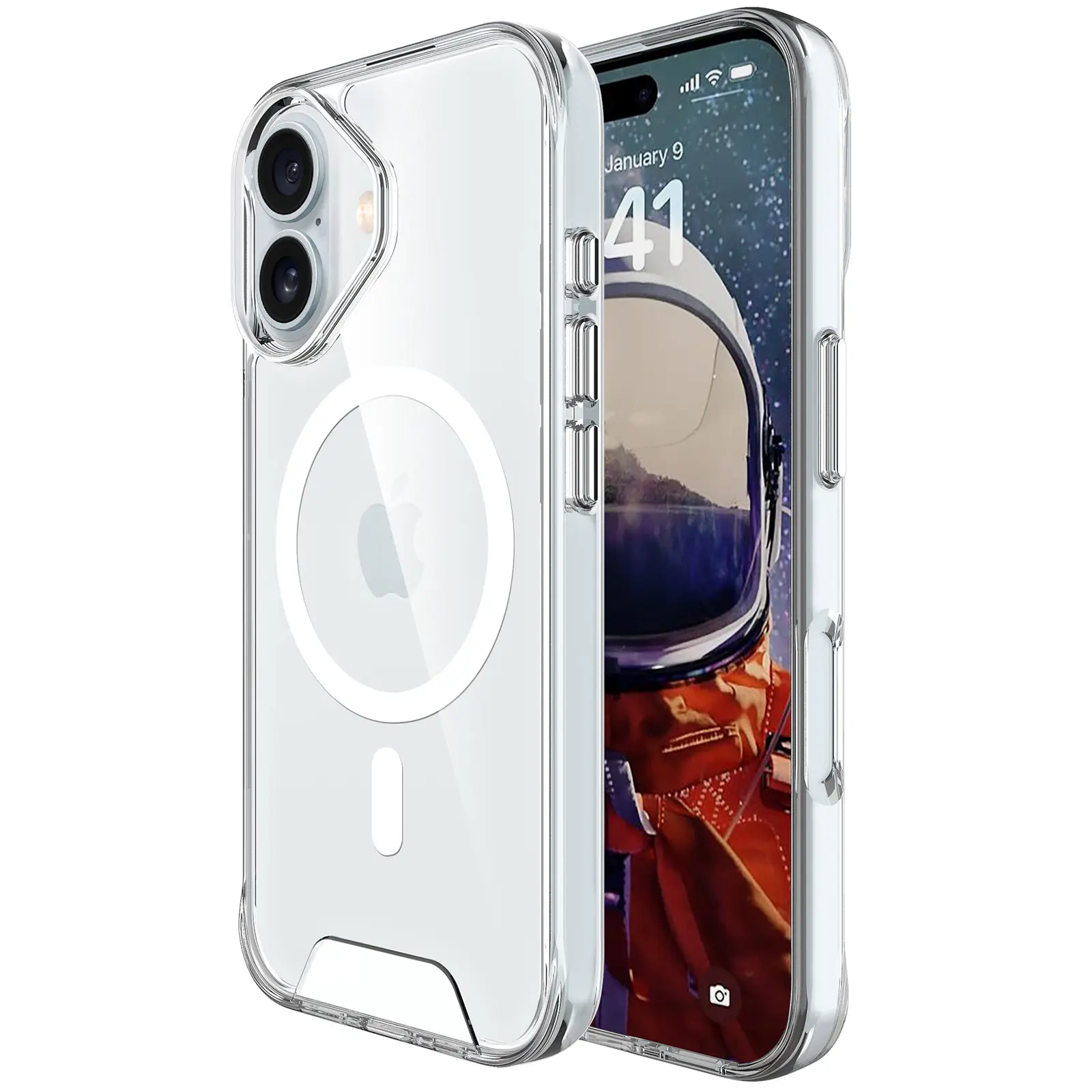 Чехол TPU Space Case with Magnetic Fit для Apple iPhone 16 Plus (6.7"), Прозрачный 1, TPU, купить оптом с доставкой
