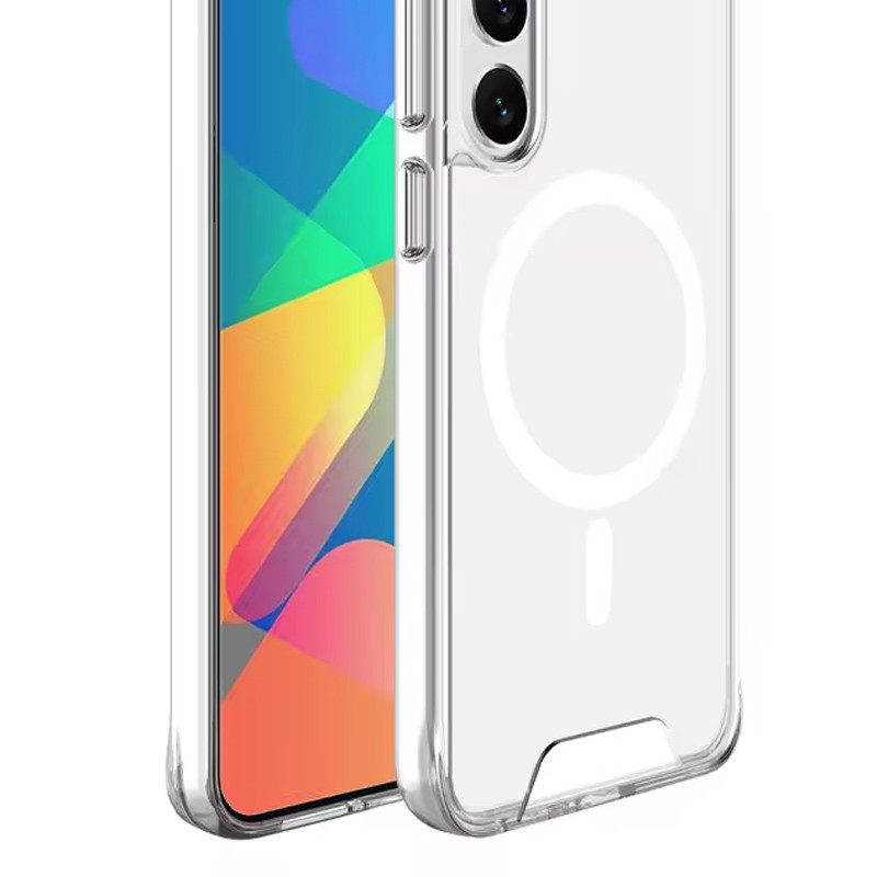 Кришталево прозорий чохол Space Case with MagSafe для Samsung Galaxy S24 FE | TPU+PC на малюнкі №2