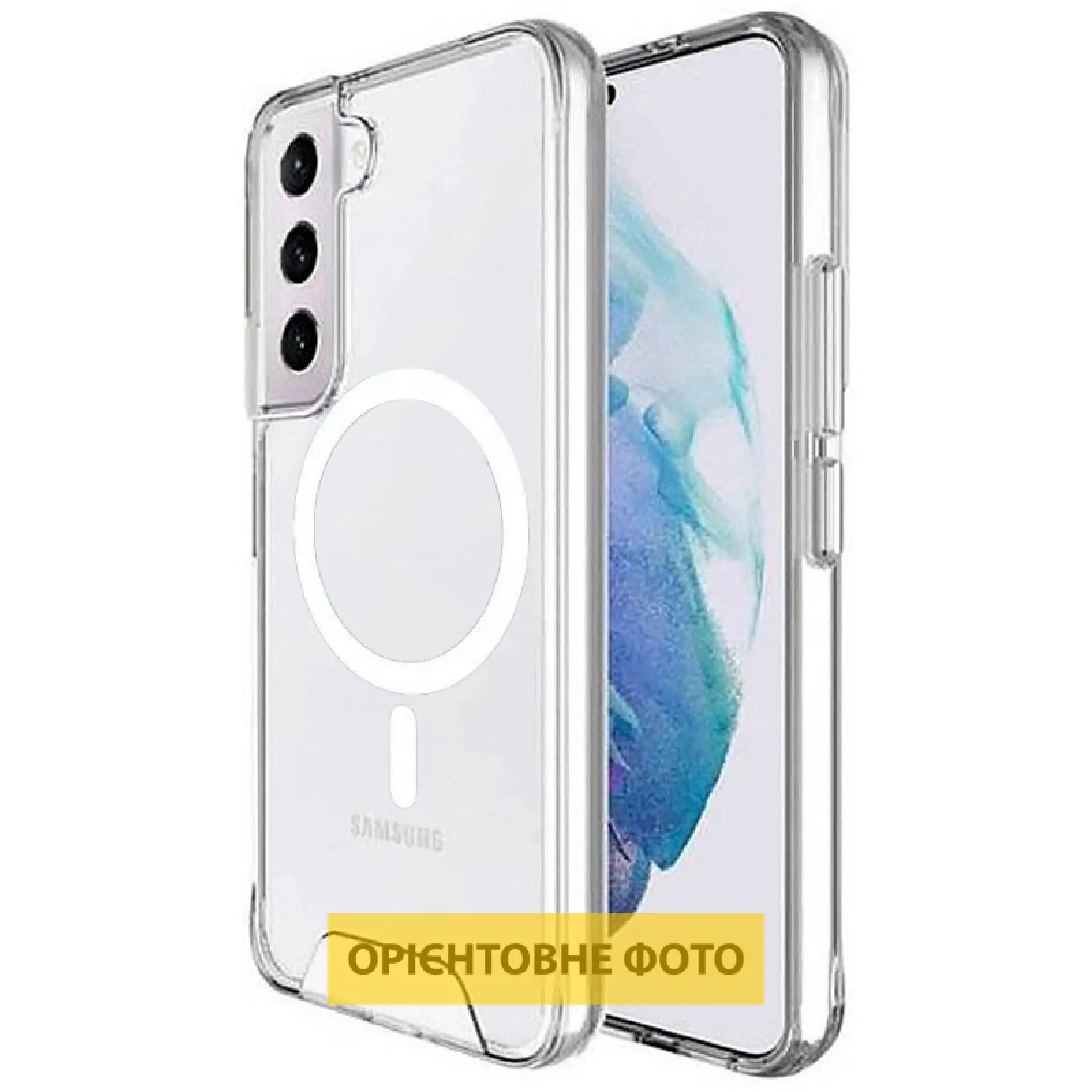 Чохол TPU Space Case with MagSafe для Samsung Galaxy S25 Edge, Прозорий, TPU, купити оптом з доставкою