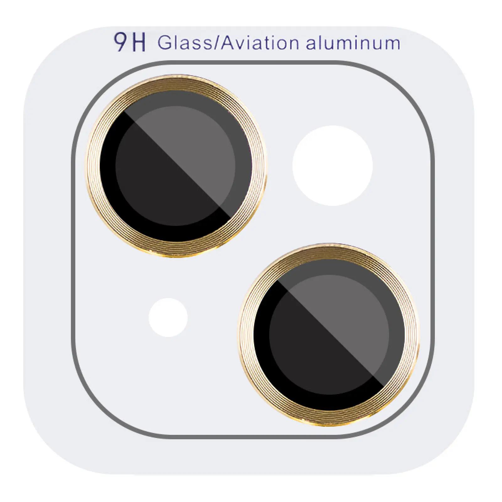 Защитное стекло Metal Classic на камеру (в упак.) для Apple iPhone 14 (6.1") / 14 Plus (6.7"), Золотой / Gold, Закаленное стекло, купить оптом с доставкой
