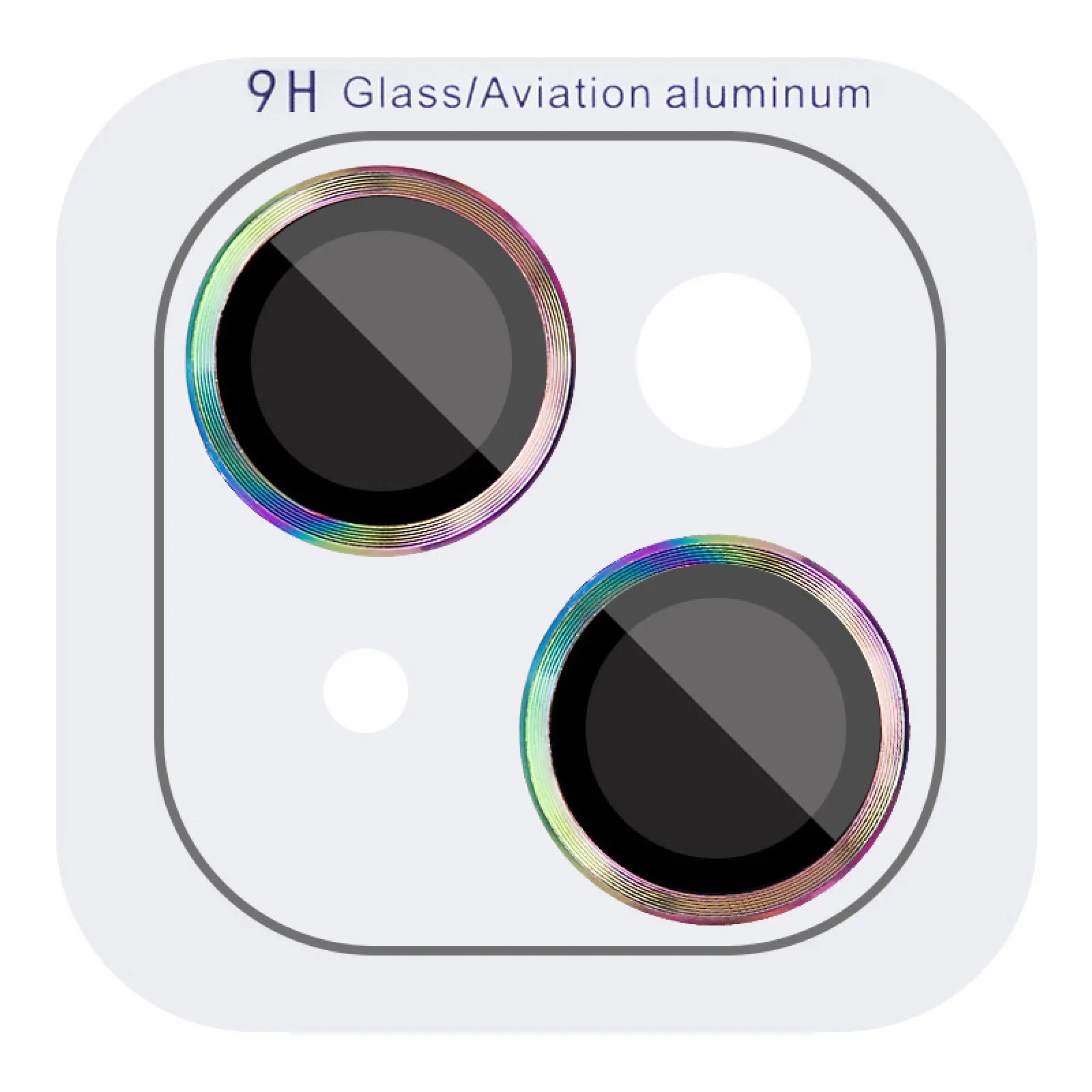 Защитное стекло Metal Classic на камеру (в упак.) для Apple iPhone 14 (6.1") / 14 Plus (6.7"), Сиреневый / Rainbow, Закаленное стекло, купить оптом с доставкой