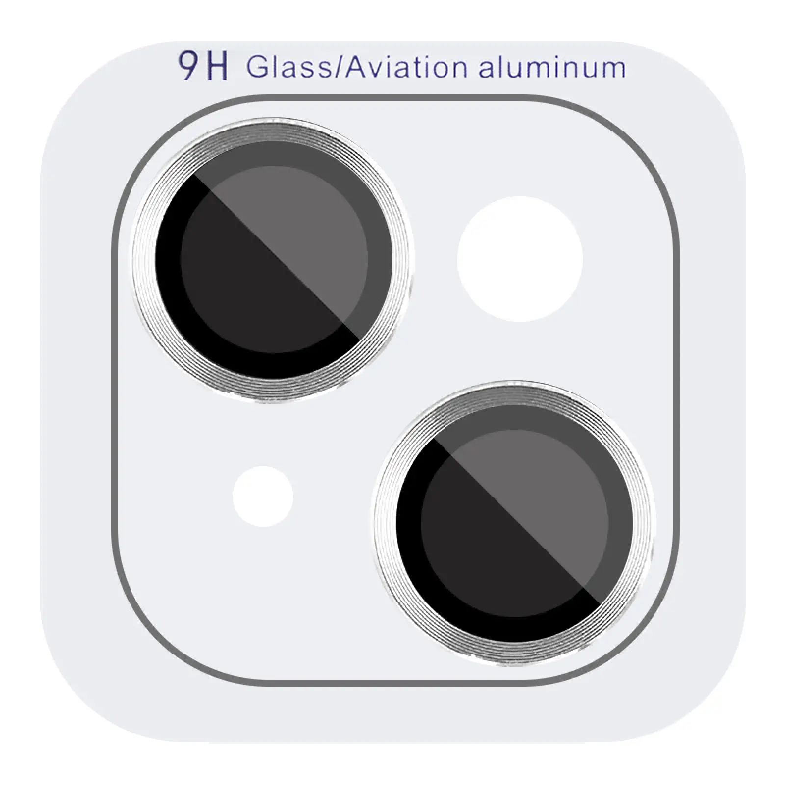 Защитное стекло Metal Classic на камеру (в упак.) для Apple iPhone 14 (6.1") / 14 Plus (6.7"), Серебряный / Silver, Закаленное стекло, купить оптом с доставкой