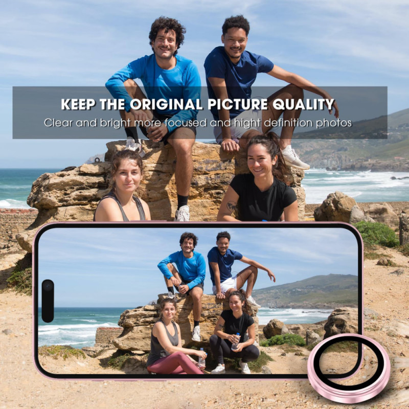 Захисне скло Metal Classic на камеру (у упак.) для Apple iPhone 15 (6.1) / 15 Plus (6.7) на малюнкі №8