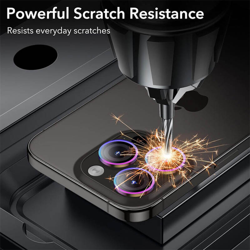 Защитное стекло Metal Classic на камеру (в упак.) для Apple iPhone 15 Pro (6.1) / 15 Pro Max (6.7) на картинке №4