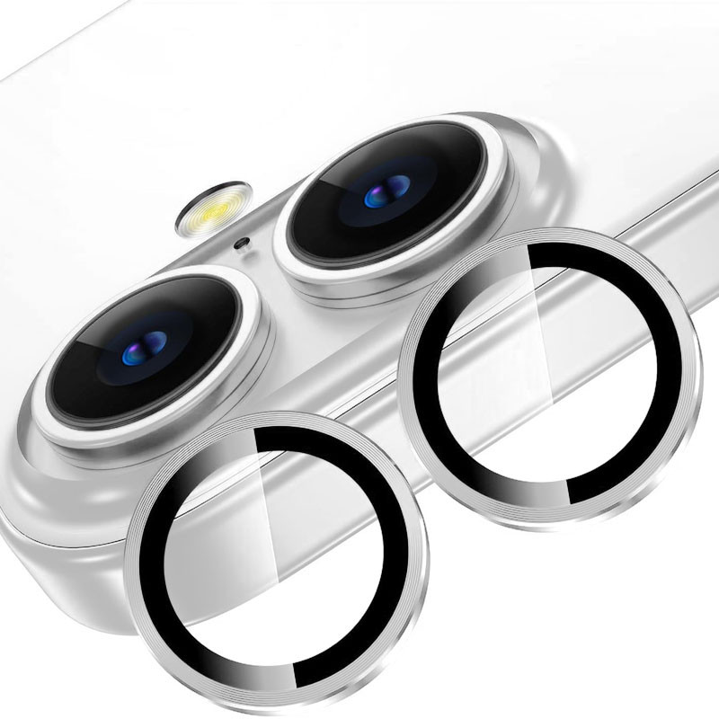 Захисне скло Metal Classic на камеру (у упак.) для Apple iPhone 16 (6.1) / 16 Plus (6.7) на малюнкі №3