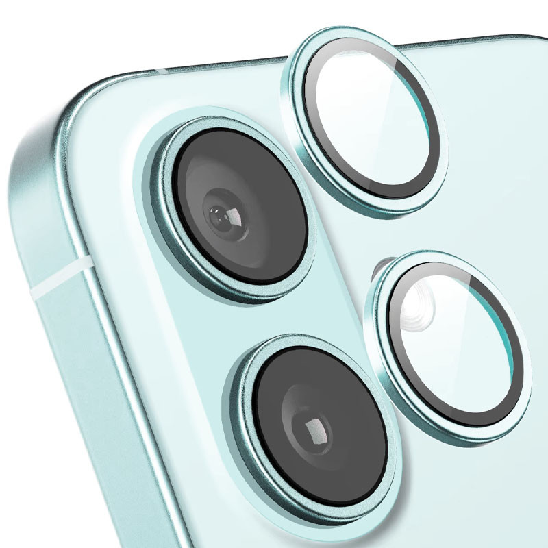 Захисне скло Metal Classic на камеру (у упак.) для Apple iPhone 16 (6.1) / 16 Plus (6.7) на малюнкі №2