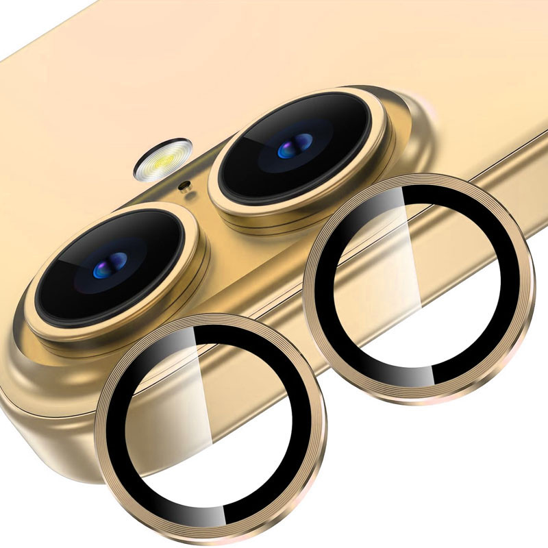 Захисне скло Metal Classic на камеру (у упак.) для Apple iPhone 16 (6.1) / 16 Plus (6.7) на малюнкі №3