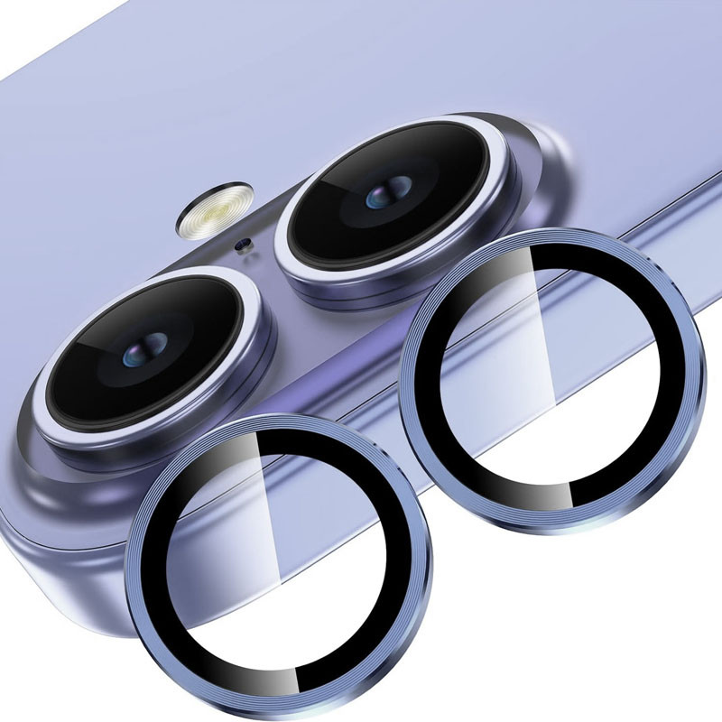 Захисне скло Metal Classic на камеру (у упак.) для Apple iPhone 16 (6.1) / 16 Plus (6.7) на малюнкі №2