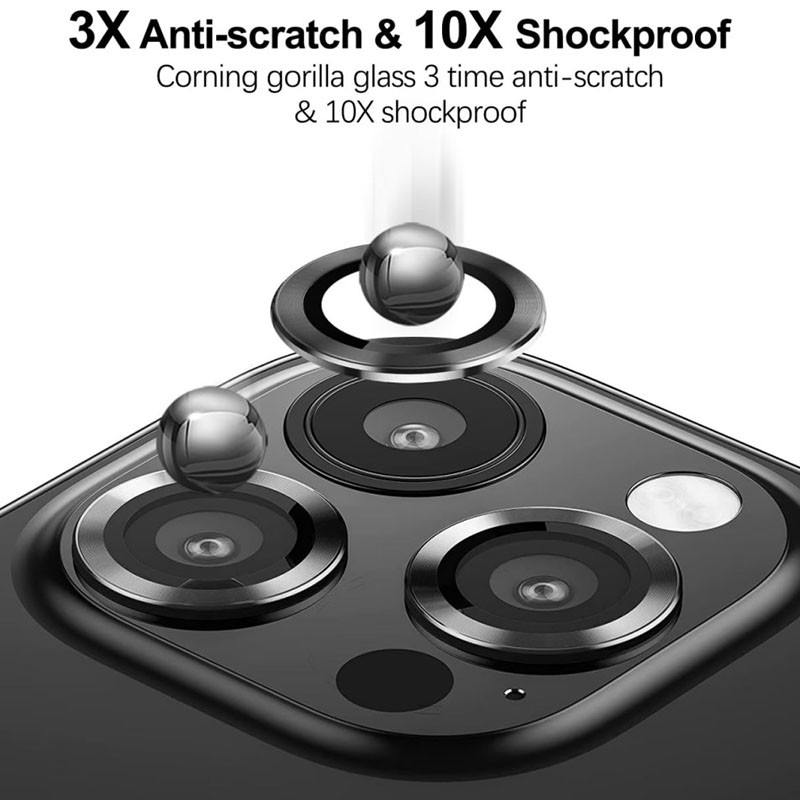 Захисне скло Metal Classic на камеру (у упак.) для Apple iPhone 16 Pro (6.3) / 16 Pro Max (6.9) на малюнкі №5