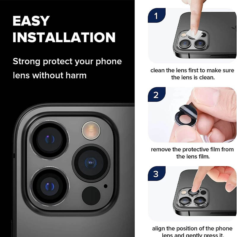 Захисне скло Metal Classic на камеру (у упак.) для Apple iPhone 16 Pro (6.3) / 16 Pro Max (6.9) на малюнкі №6